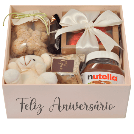 Cesta Presente de Aniversario Feminino :: InterFlores