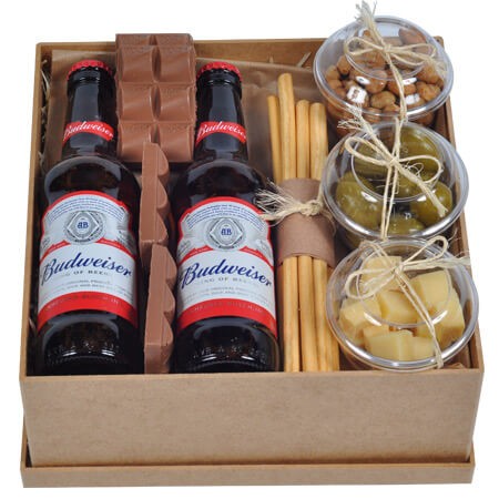 Kit Cesta Cerveja e Petiscos Presente :: InterFlores